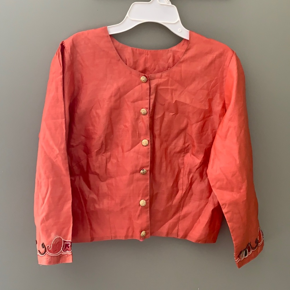 🌸Original Silk with golden buttons Blouse (top)